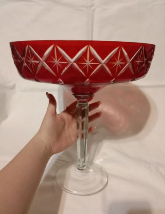 Ваза цветной хрусталь,редкая