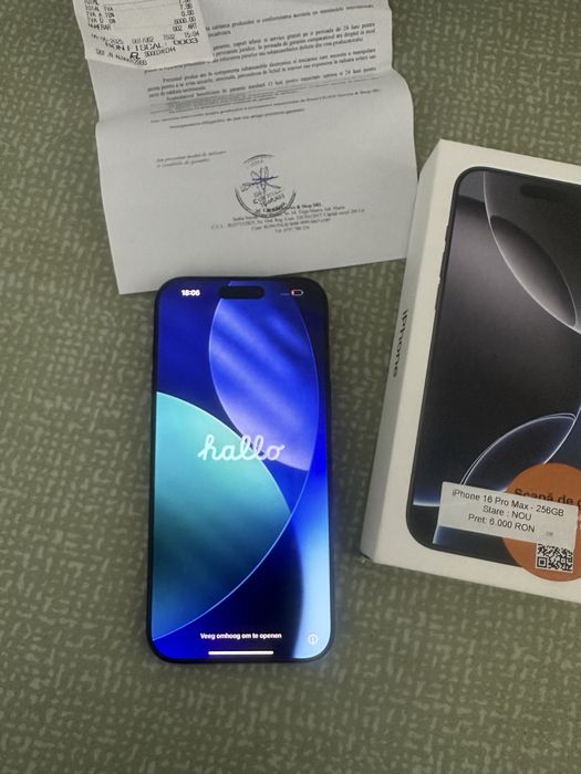 Vand Iphone 16 pro max 256 Gb Black Edition