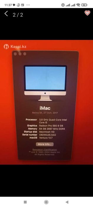 iMac Retina 5K 27-inch 2017