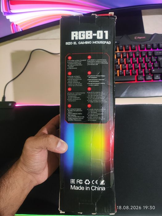 Игровой коврик для мыши RGB-01 XL (800x300 мм)
