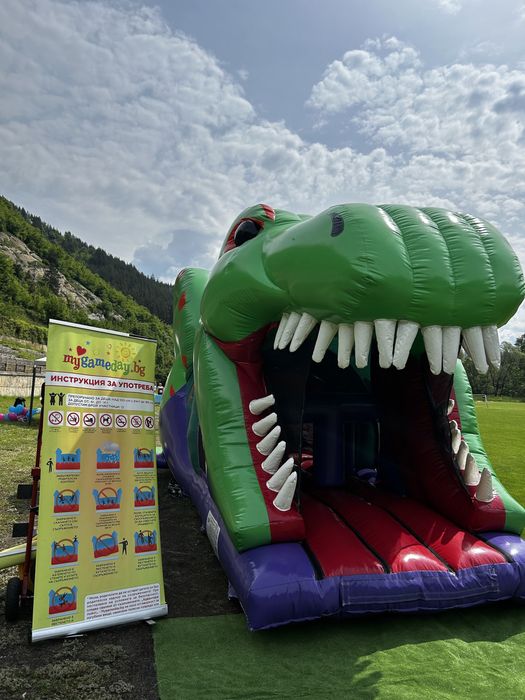Под наем надуваем замък; надуваема пързалка, надуваем батут Т-рекс