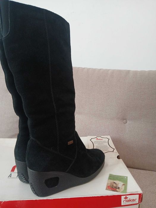 Cizme piele naturală întoarsă Rieker