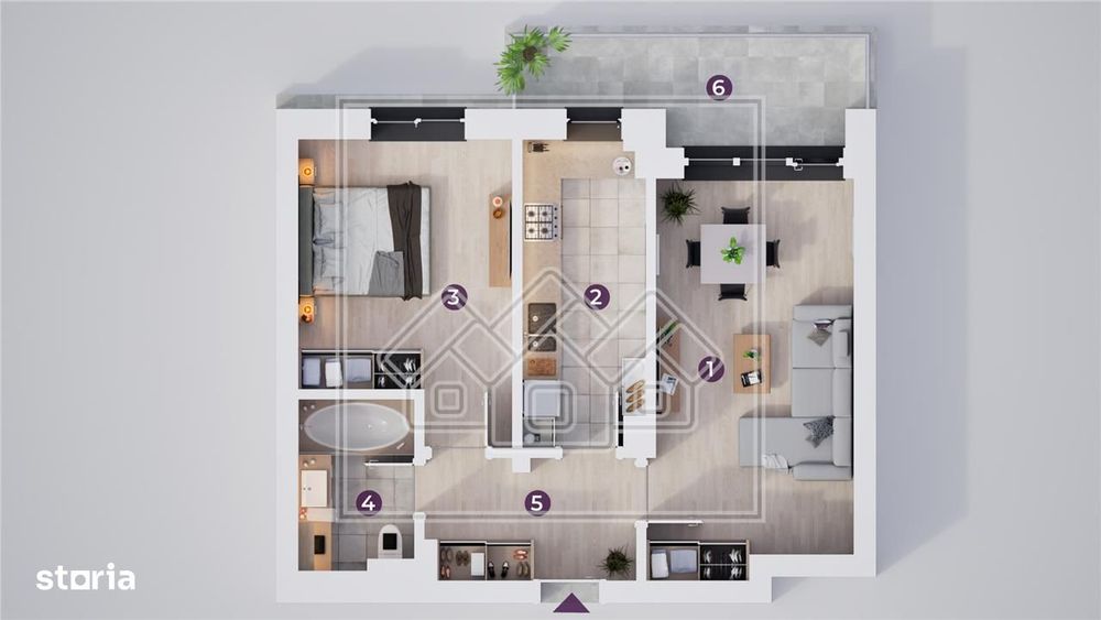 Apartament premium, ansamblu nou, 2 camere, bloc cu lift si boxa — fotografia 3