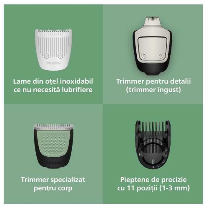 Aparat de tuns barba & parul de pe cap si corp 15in1 PHILIPS All-in-One MG9531