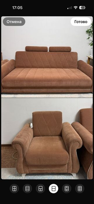 Диван и кресло в районе 1 Алматы