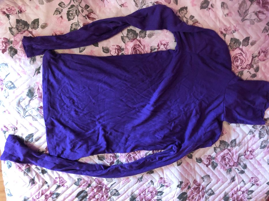 Лилава дамска блуза с поло, Amisu (New Yorker)