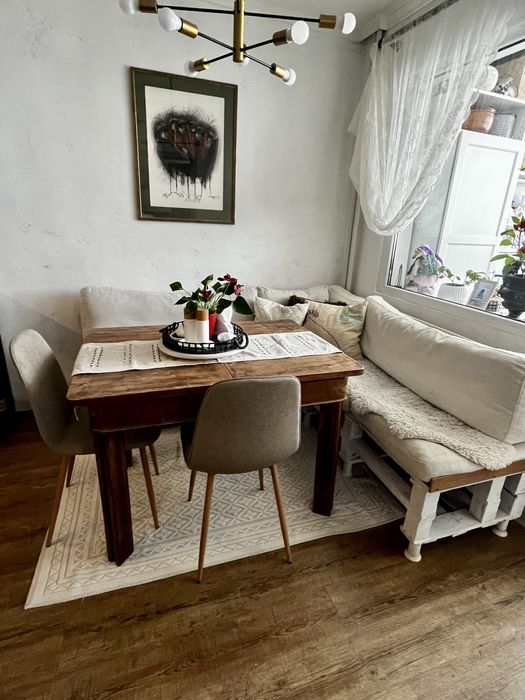 Ъглов диван  ръчно изработен със свалящи се калъфи