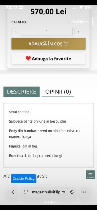 Costum botez Magazinul lui Filip