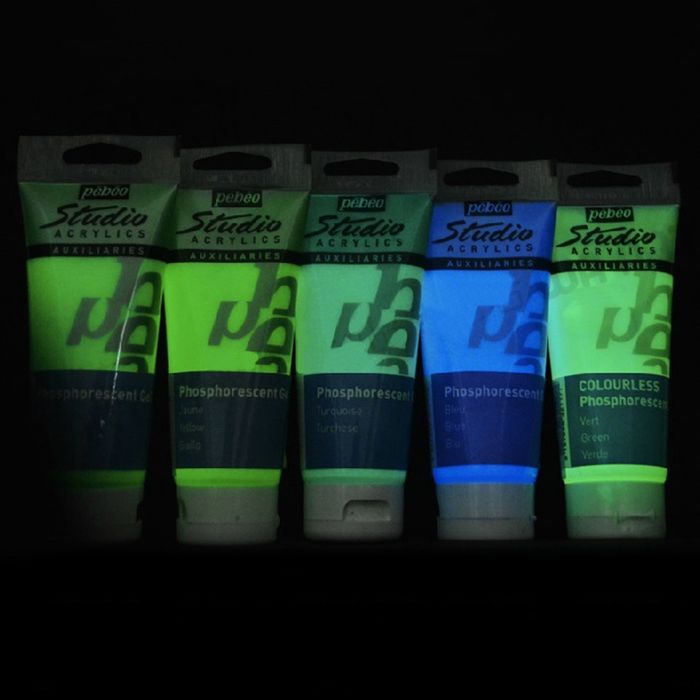 Акриловые краски фосфоросцентные.