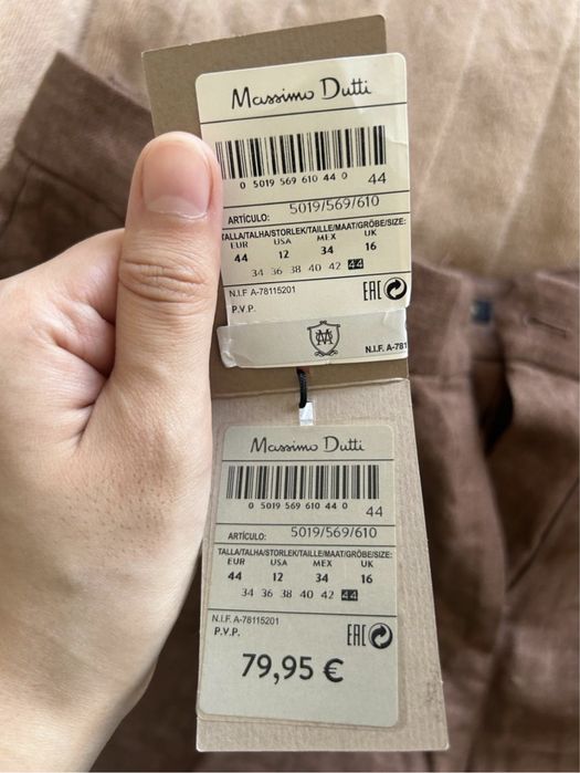 Льняные брюки Massimo Dutti