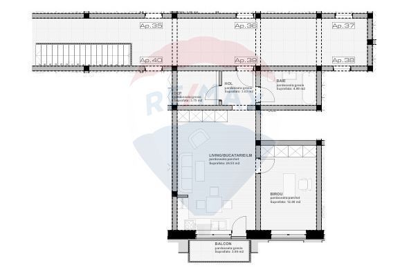 Studio modern Subcetate City 2 parcare inclusa