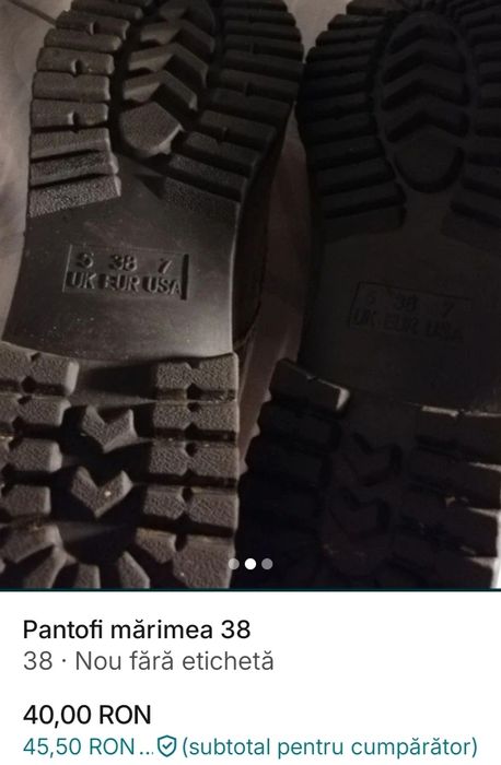 Pantofi marimea 38