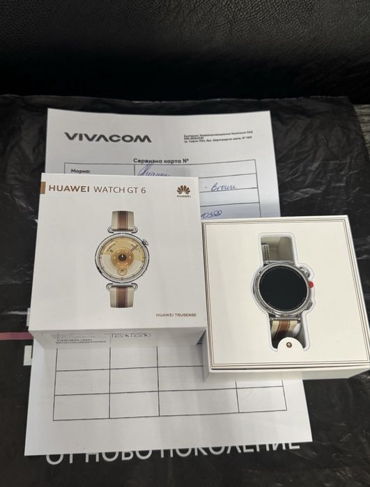 ЧИСТО НОВ 41mm Huawei watch Vivacom Гаранция GT 6 | GT6 BT 2028