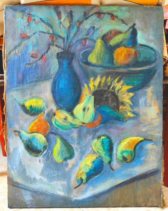 Старинна Картина на Русенска Художничка Менча Соколова 1970те г.