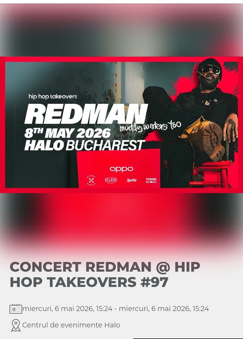 Concert Redman HipHop TakeOvers 8Mai Halo Bucuresti