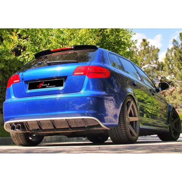 Спойлер за Audi A3 2003 до 2008 8P с 2 и 4 врати - RS3 Style черен лак