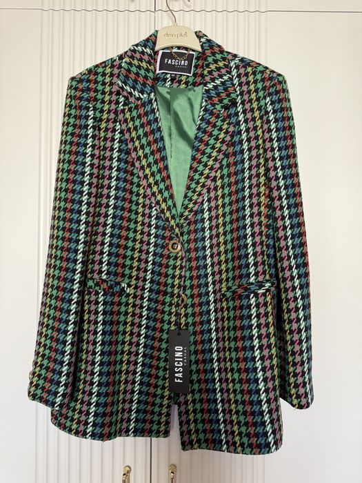 Твидовый пиджак повседневный