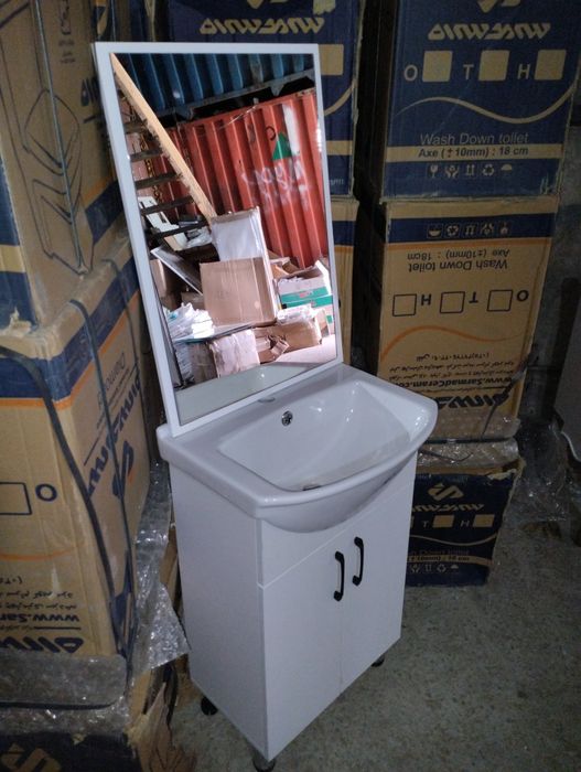 Тумба раковина зеркало