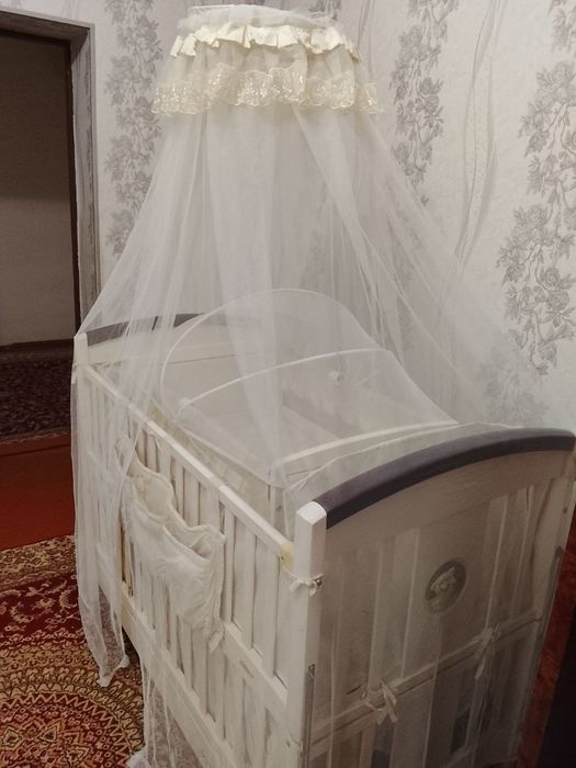 Детский кровать с люлькой