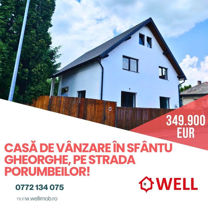Casă de vânzare în Sfântu Gheorghe, pe strada Porumbeilor!