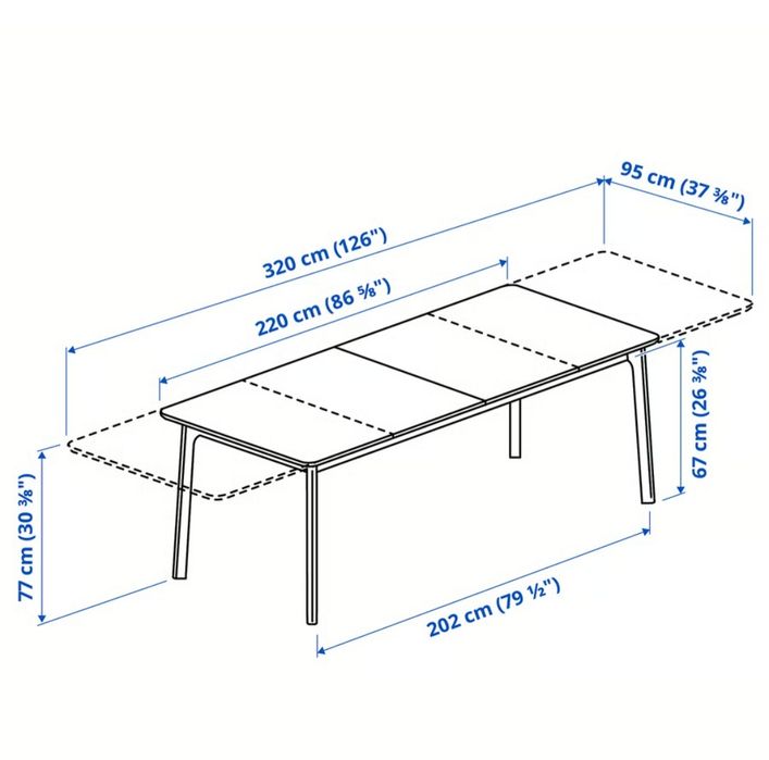 Masa extensibila 10 persoane IKEA