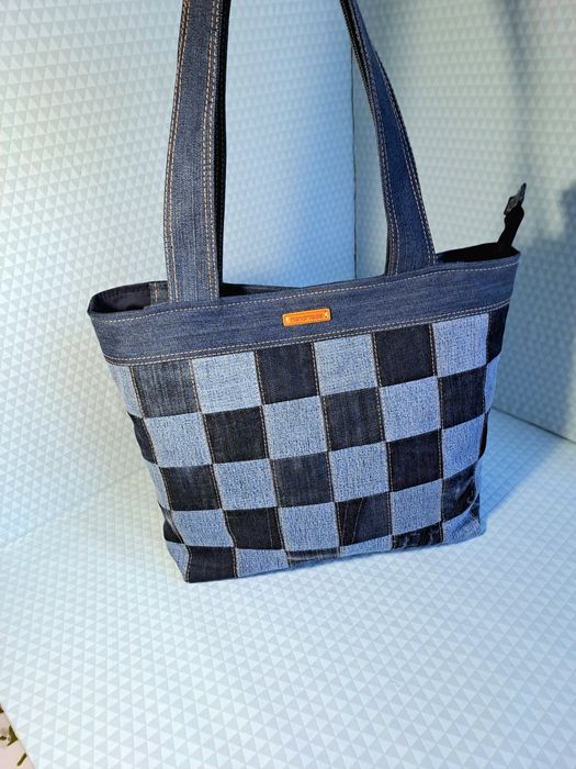 Сумка джинсовая, ручная работа.