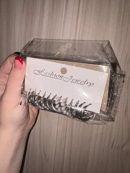 Сребърни обеци 7бр.