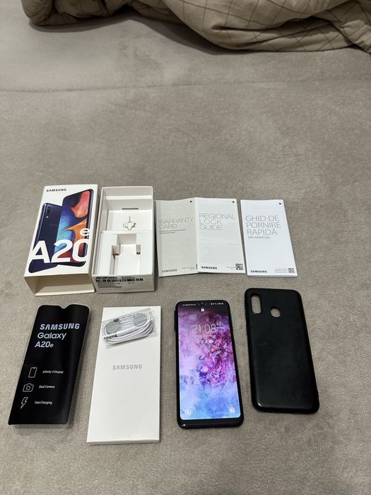 Telefon Samsung A20e 2020,albastru,32 GB, perfect funcțional+accesorii