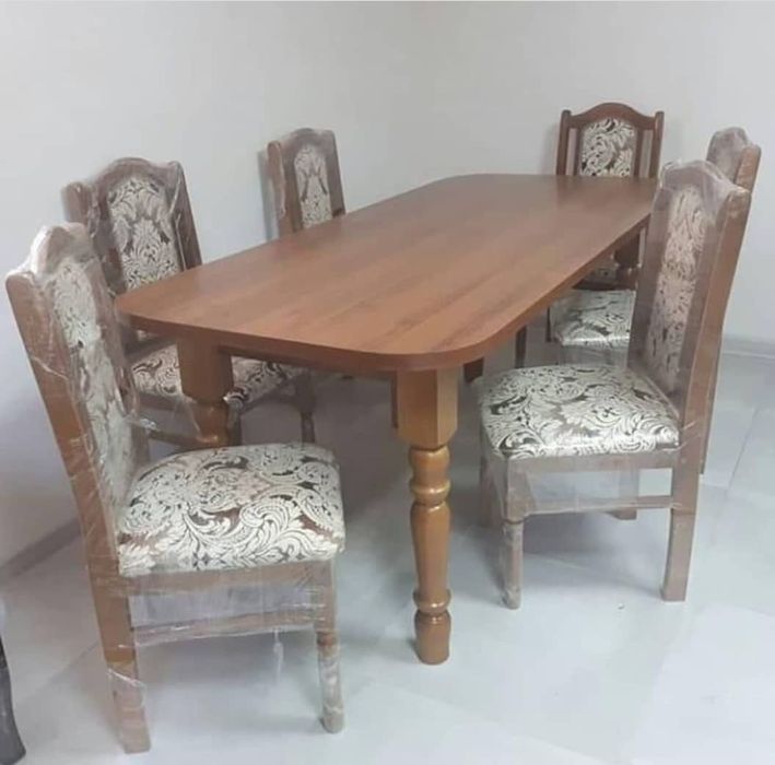 стол "альт-28-21" разложенный. стол стульчик для зала. деревянные стулья казахстанские.