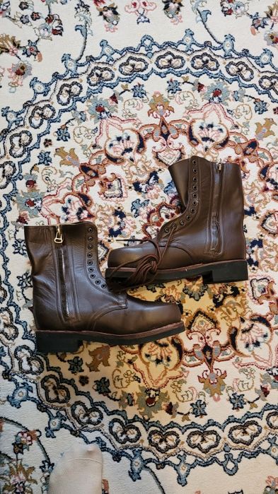 Высотные летные кожанные ботинки