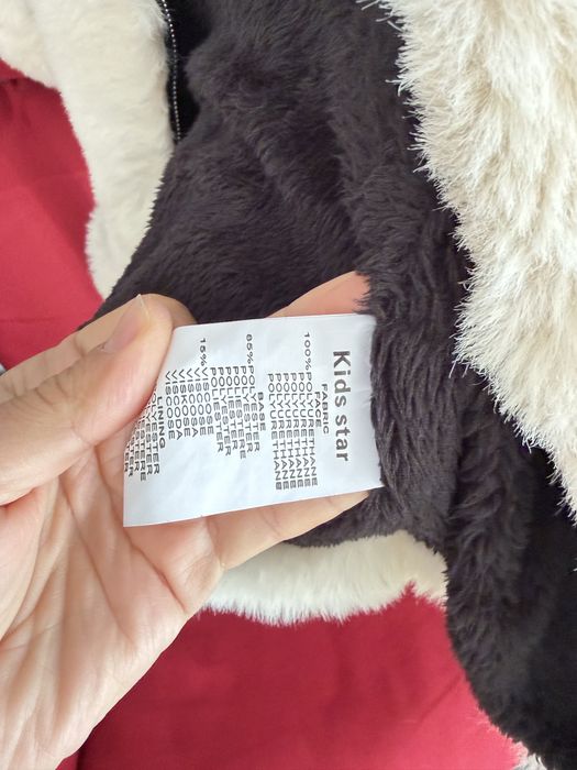 Cojoc fetiță piele ecologică cu blăniță albă Kids Star, Mărimea 6 ani