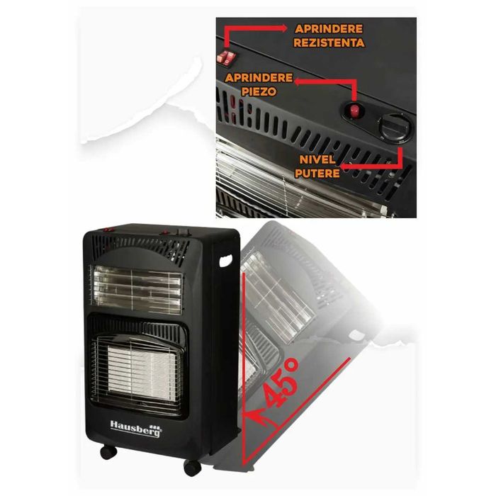 Soba Electric + GPL(butelie) Hausberg HB-1020,Aprindere Electrica/GPL