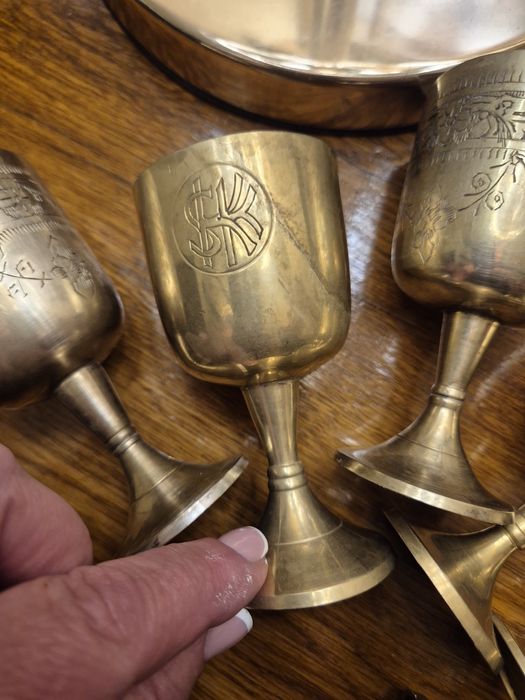 Pahare din alpaca argintata anii 1900