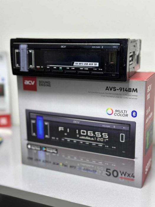 ACV AVS-914BM 1DIN магнитофон FM/USB/BT Naqd yoki Muddatli to‘lov