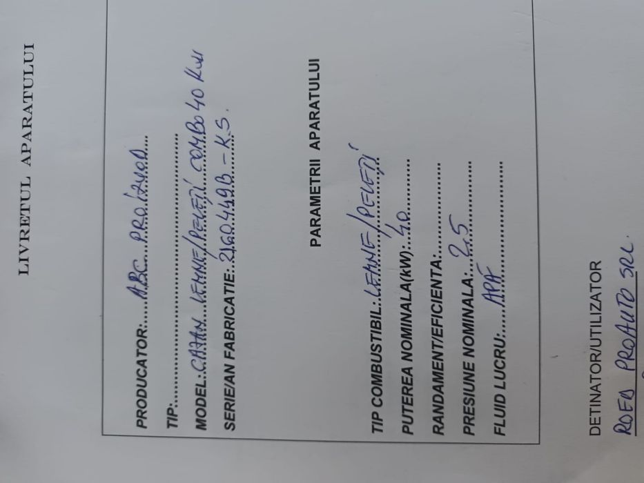 Vand centrala pe peleti/lemn ,40kw