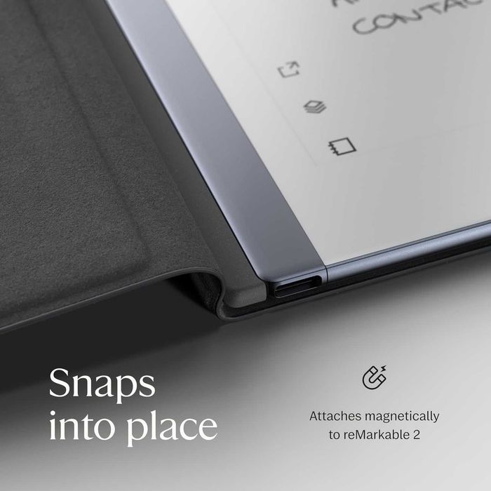 Оригинальный  Чехол для Remarkable 2 из натуральной кожи - Черный