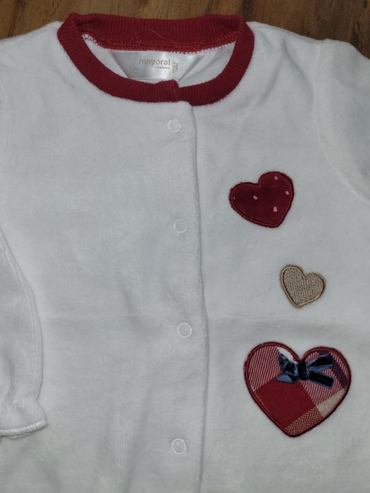 Бял гащеризон ромпър Mayoral, 2-4 месеца
