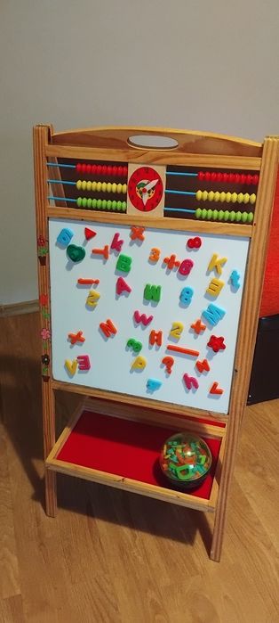 Tabla educativa magnetica cu 2 fete
