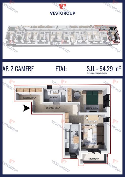 Apartament 2 camere Decomandat Direct Dezvoltator Militari Vest Group
