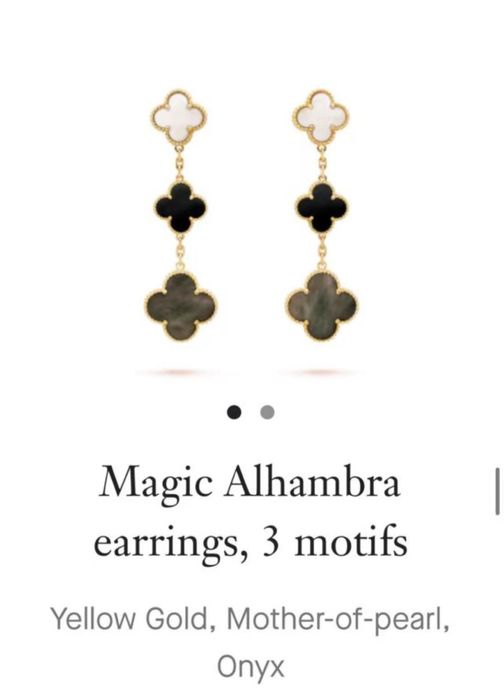 Серьги Van Cleef & Arpels 3 мотива