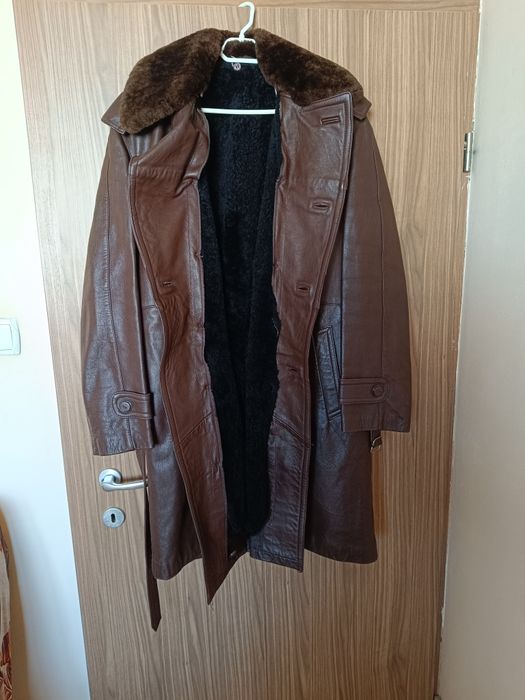 Кожено палто, реглан, естествена кожа, Ново