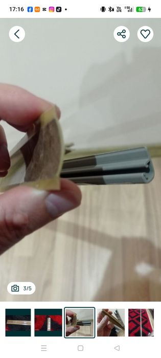 Plinta antistrop blat bucatarie de culoare maro- mahon de lungime 3 m .