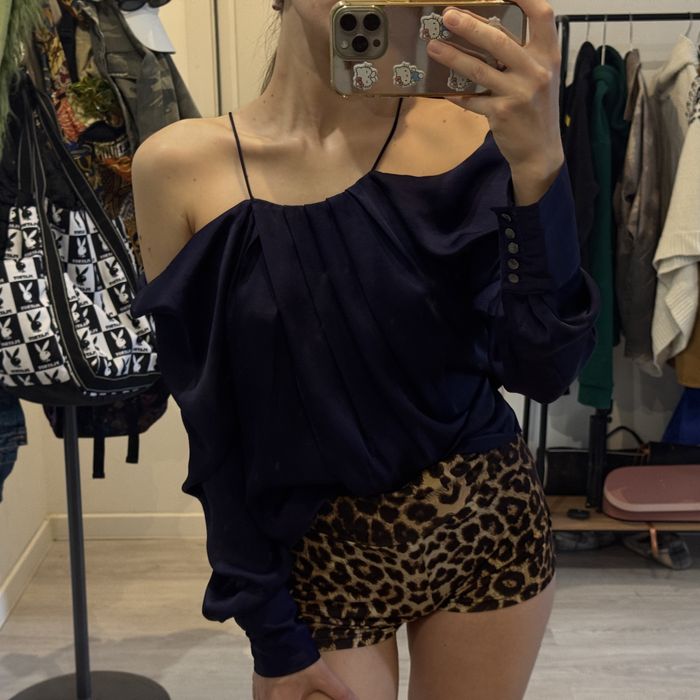 Блуза Mango | рр M красивый Navy цвет