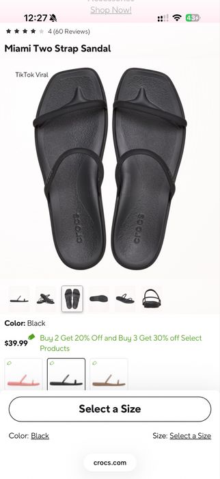 Crocs Miami two strap sandal