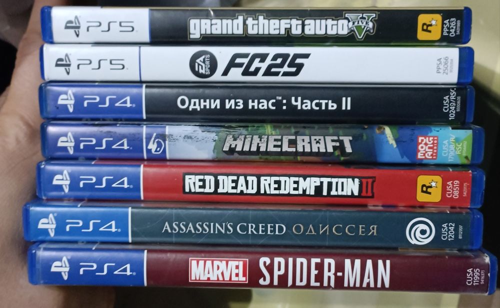 Игры для playstation 4 и ps5 на дисках в наличии в Кокшетау