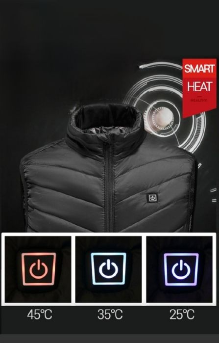 Универсальная жилетка с подогревом из Южной Кореи! +POWER BANK 10000ma