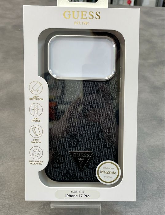 GUESS Оригинален калъф за Apple iPhone 17 Pro твърд гръб Нов case