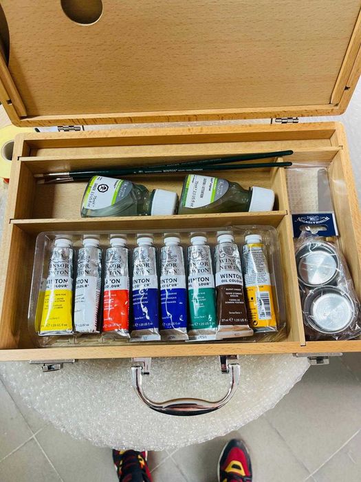 Set de vopsele în ulei W&N Winton în cutie de lemn