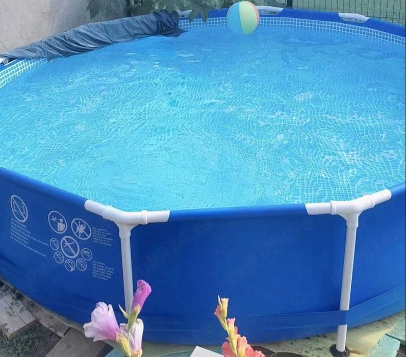 Piscină cadru metalic Intex 3.66m x 76cm + Prelată acoperire CADOU
