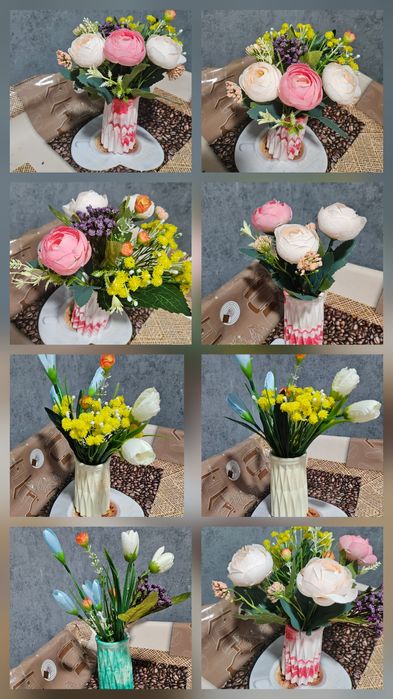 Гипсовые ручные вазы